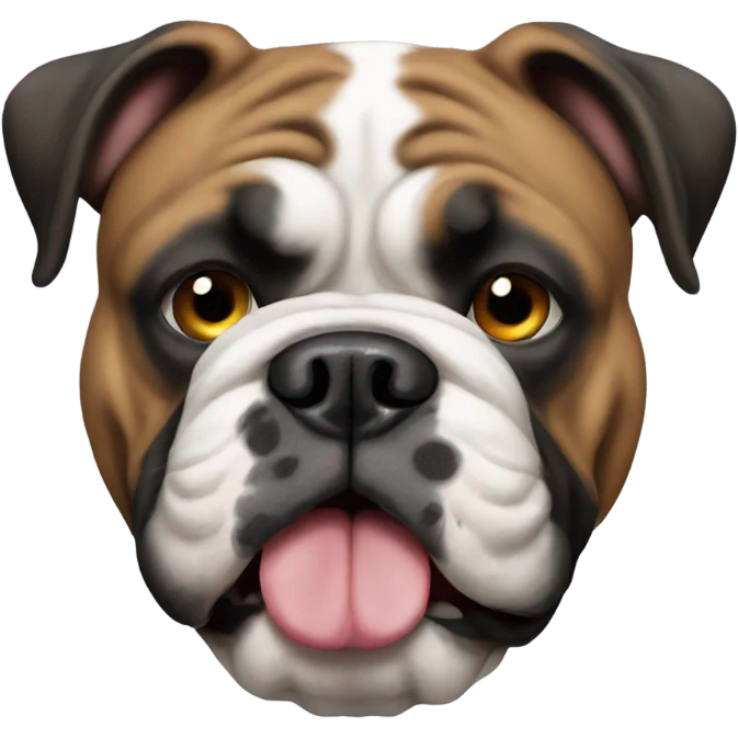 Black English Bulldog emoji