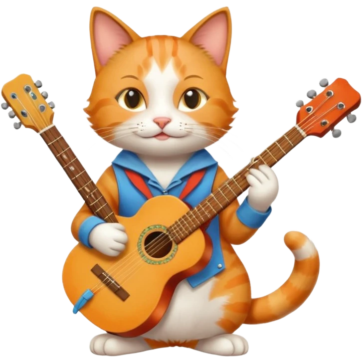 one happy cat dressed as a musician in love with another happy cat dressed as an artist emoji