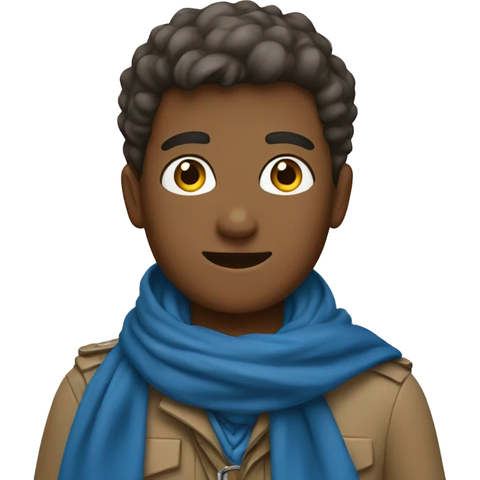 scout with blue scarf emoji