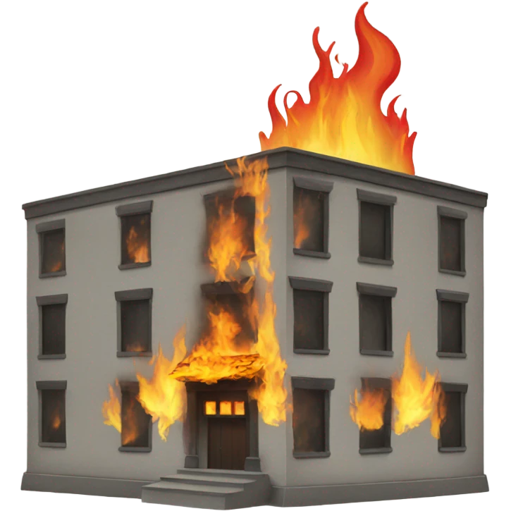 Burning building emoji