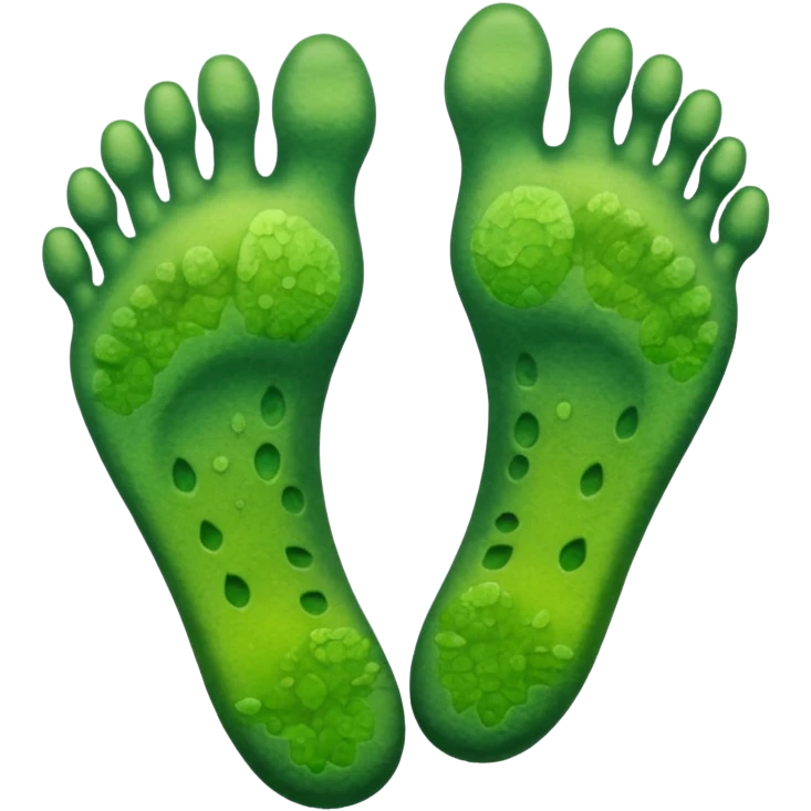 bottom feet with full of molds emoji