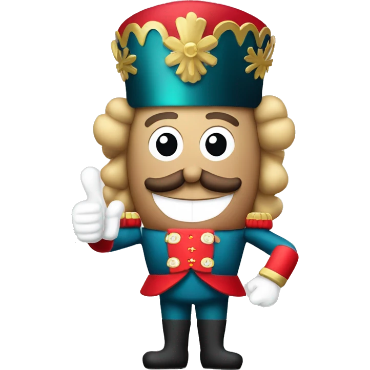 Nutcracker with a thumbs up emoji
