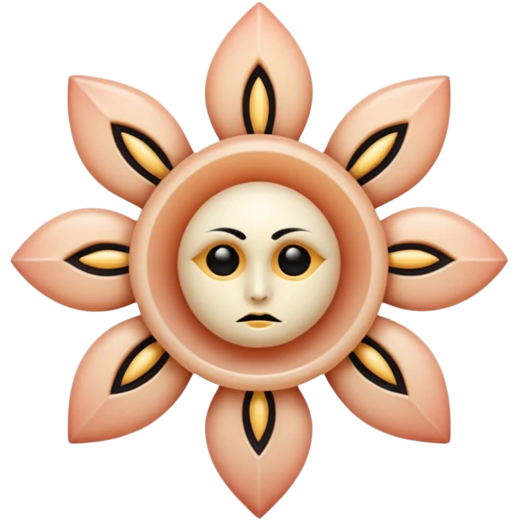 Ritual piercings embedded in pale flesh forming occult pattern emoji