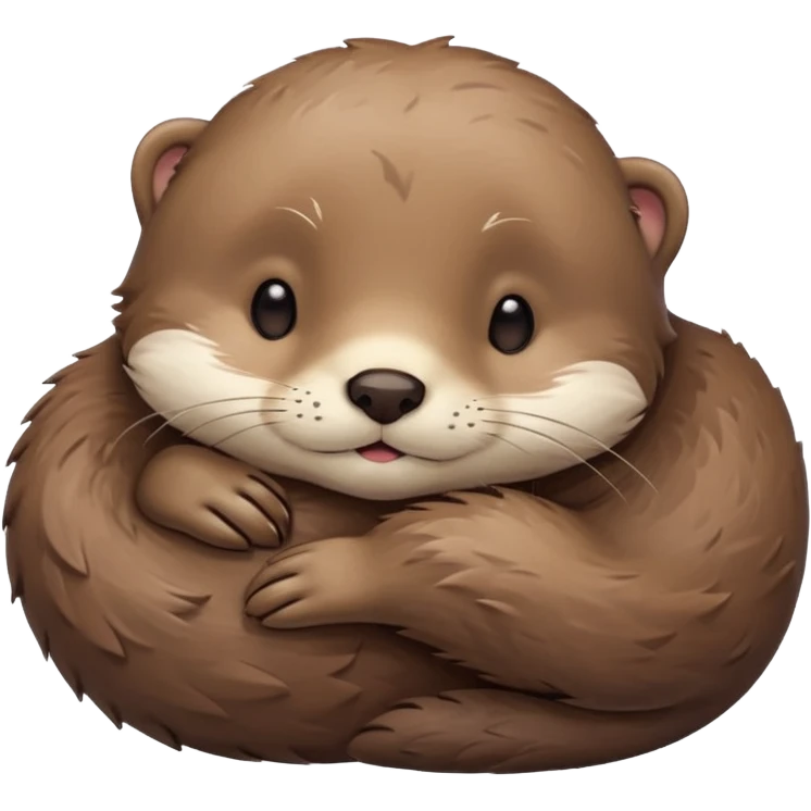 kawaii otter sleeping emoji