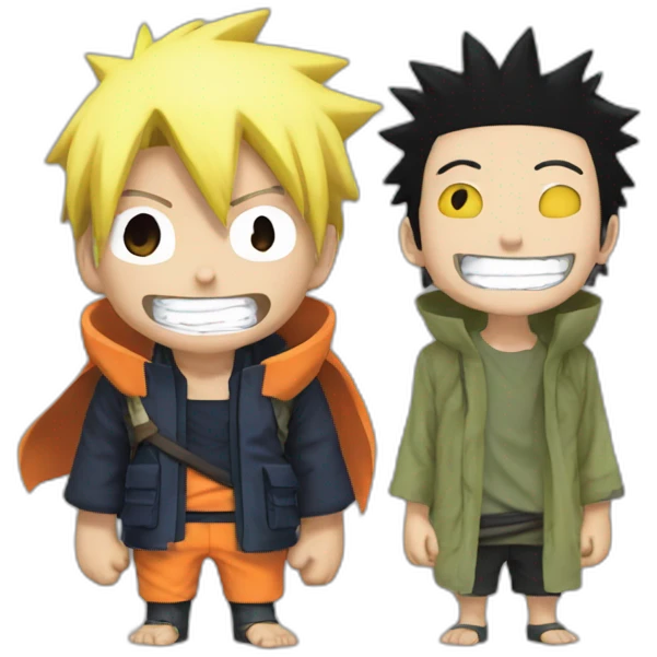 Naruto whit luffy  emoji