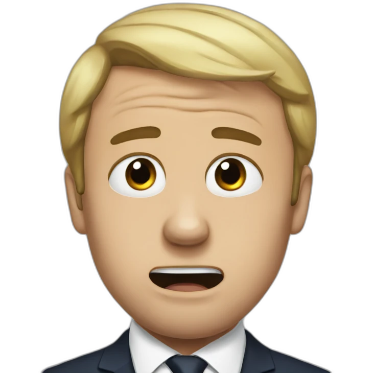 Macron crying emoji