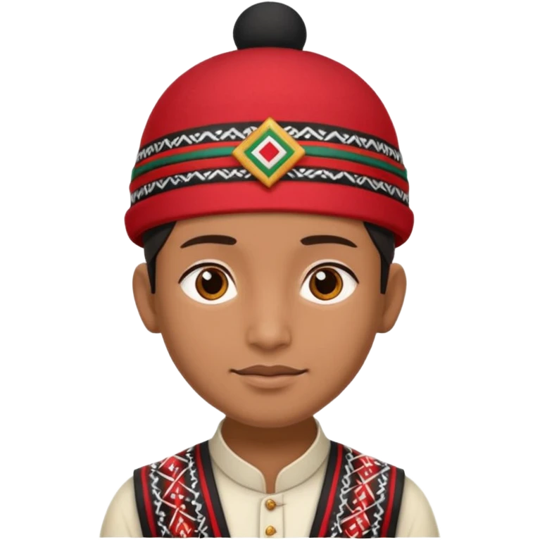 Dhaka topi emoji nepali people wear in head emoji