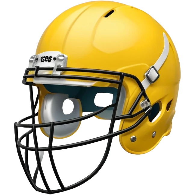 College football player helmet in yellow color emoji