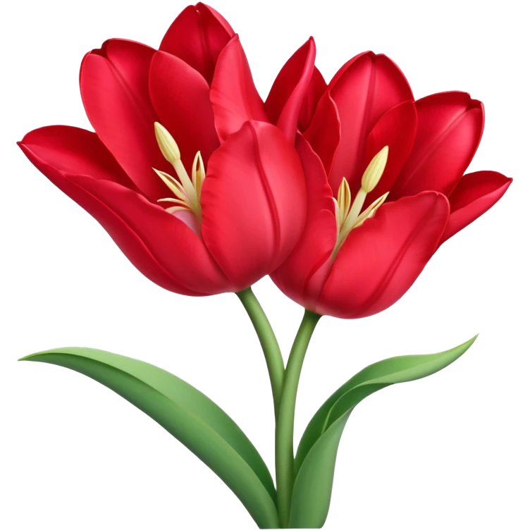 tulip flower entwined with an amaryllis flower emoji