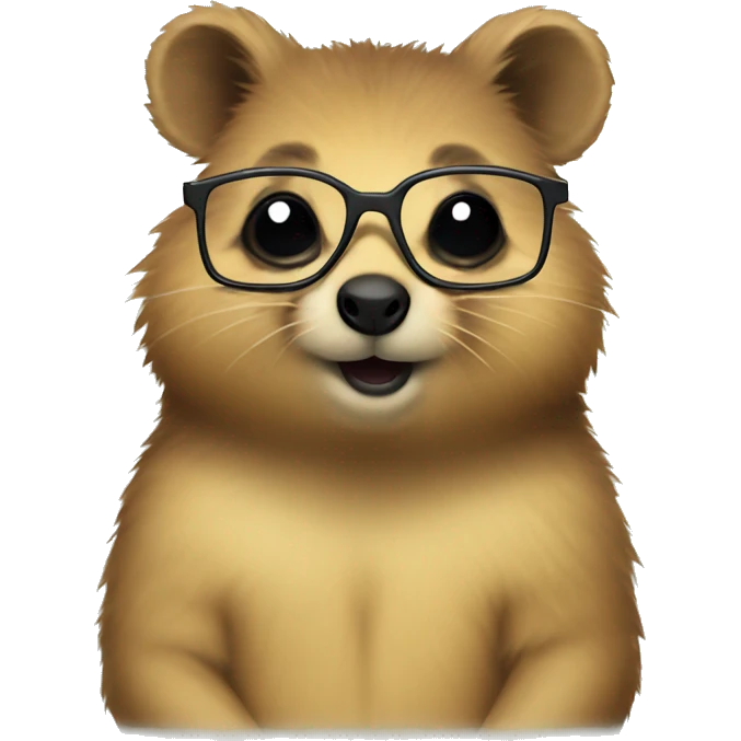 Quokka with glasses emoji