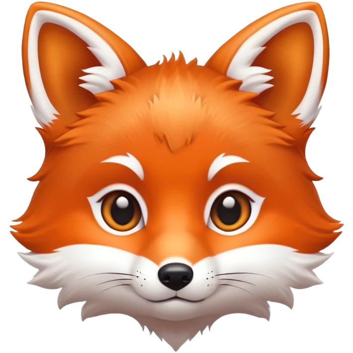 Cute baby fox head emoji