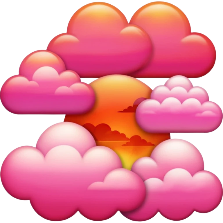 red cloudy sunset emoji