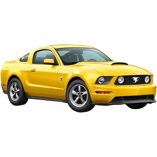 Create a mustang 309emoji in yellow colour  emoji