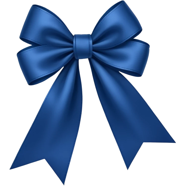 Laço azul escuro emoji