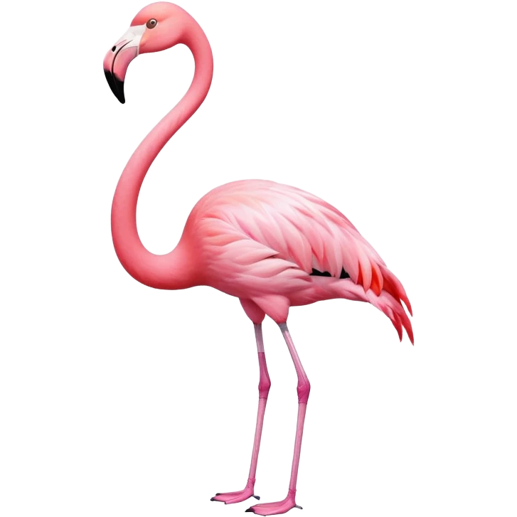flamingo standing on one leg emoji