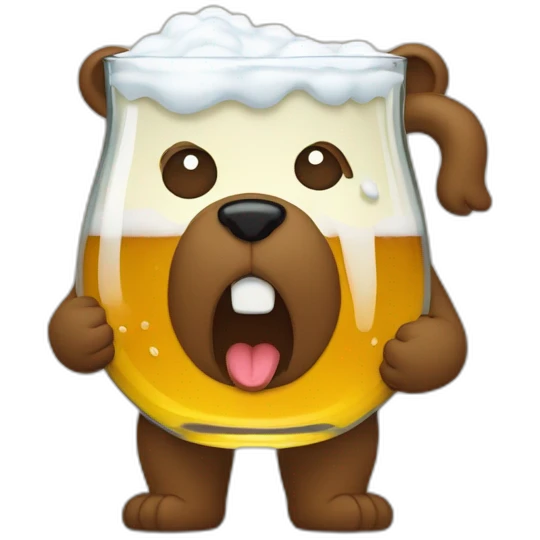 Ours qui bois une bierre emoji