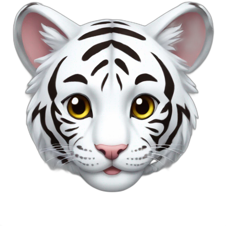 Hybrid of white tiger and bunny emoji
