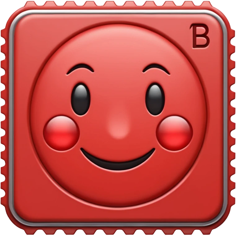 make me a stamp with the emoji B on it emoji