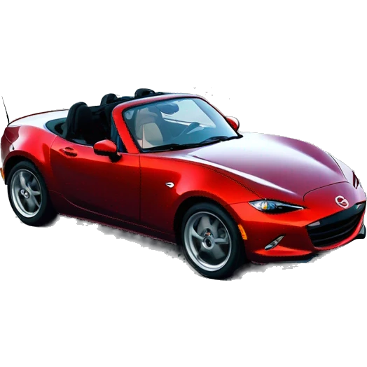 Mazda miata mx-5 2022 cherry red cabriolet  emoji
