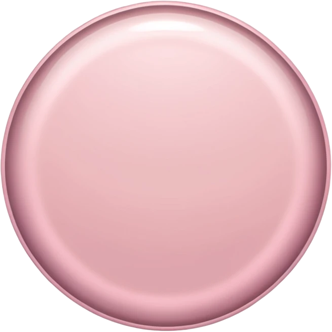 light pink metallic 3d oval shape emoji