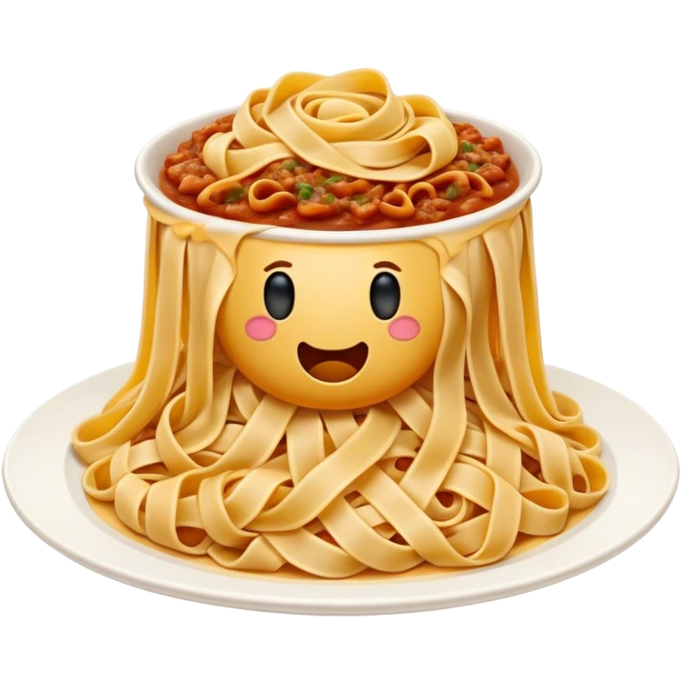 Cinematic Realistic Tagliatelle al Rag√π Dish Emoji, showcasing hand‚Äêcut pasta enveloped in a rich, slow‚Äêcooked meat sauce rendered with detailed textures and hearty, inviting lighting. emoji