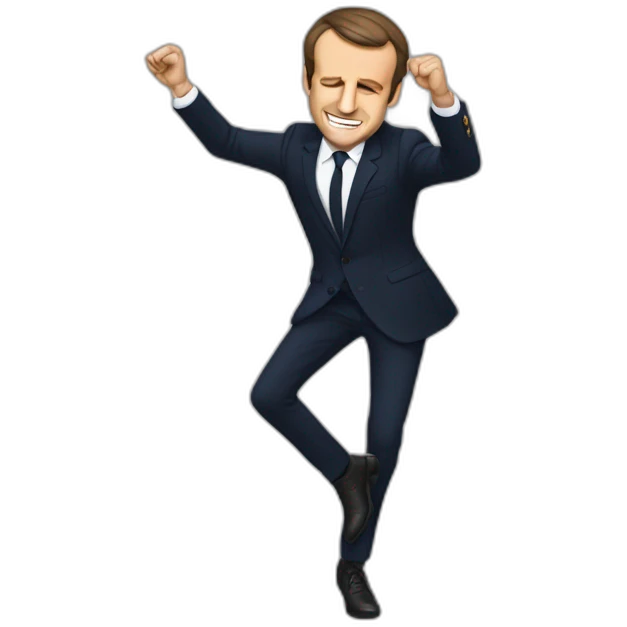 macron qui fais un dab emoji