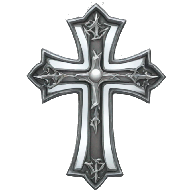 silver gothic cross emoji