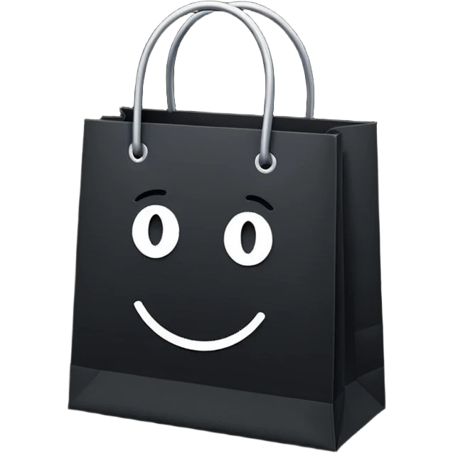 shopping bag black emoji