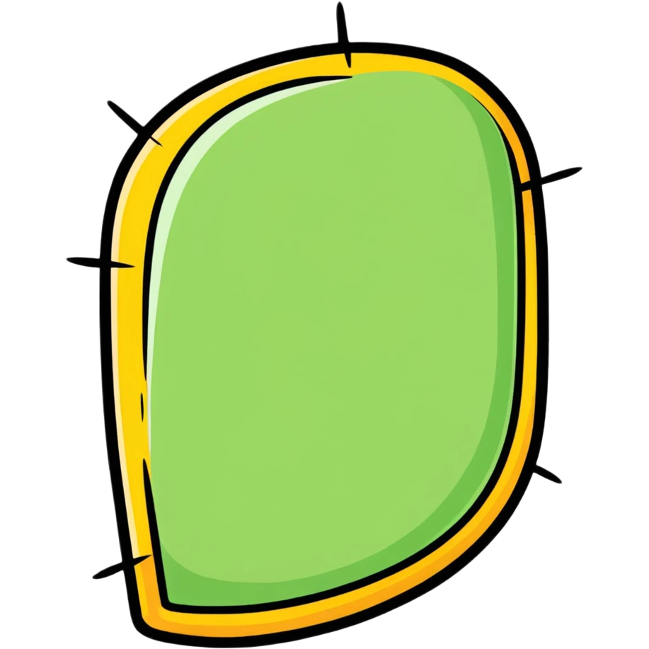 fun, expressive cartoon wall nail emoji, outlined emoji