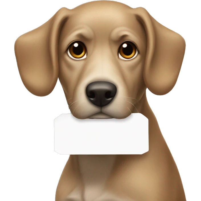 dog named bodie with a name tag emoji