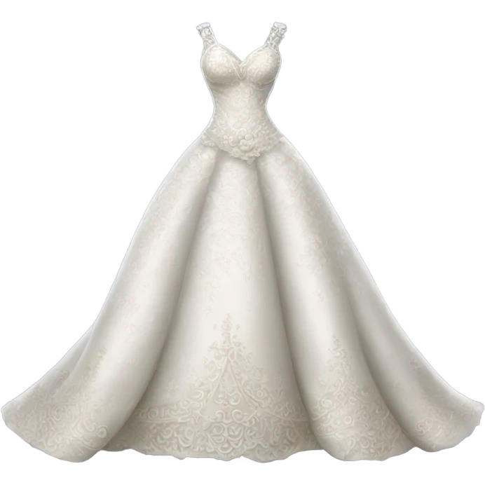 Hyper Realistic ornate Wedding dress displays  emoji