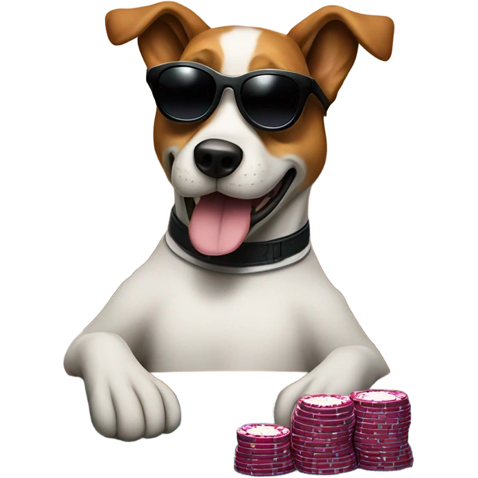 dog wins poker championship  emoji