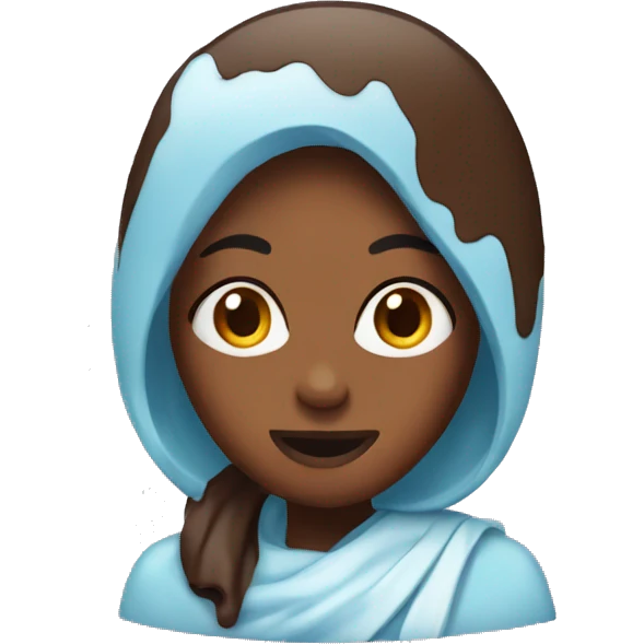 ice spice with chocolate on her face emoji