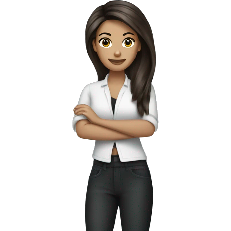 Brunette Hairstylist  emoji