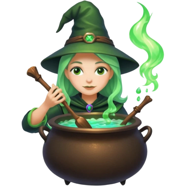 green witch cooking potion emoji