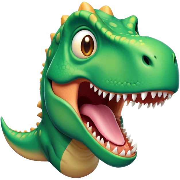 Cinematic Comical T-rex Portrait Emoji, Head tilted dramatically with an exaggeratedly shocked expression, featuring its iconic massive head, tiny comically expressive arms, and wide, playful eyes full of humorous disbelief, Simplified yet hilariously expressive features, highly detailed, glowing with a slightly sassy prehistoric glow, high shine, dramatic yet playful, stylized with an air of cheeky dinosaur mischief, soft glowing outline, capturing the essence of a meme-worthy T-rex that looks ready to side-eye its way into viral fame! emoji