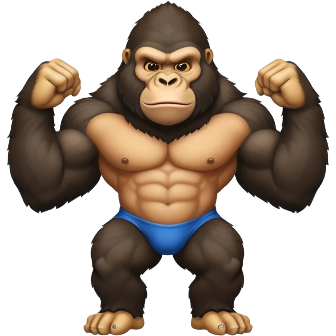Bodybuilder gorilla emoji