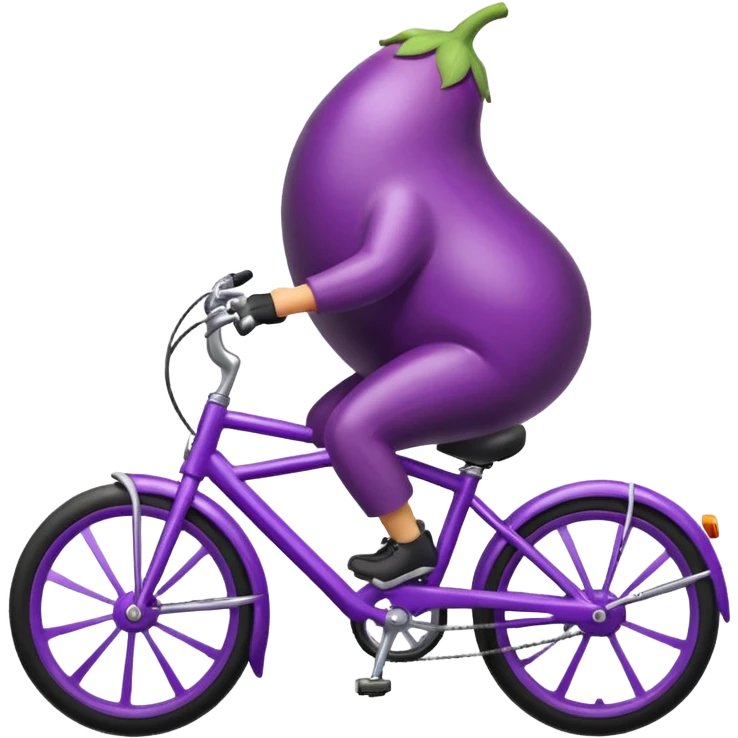 eggplant riding a bike emoji