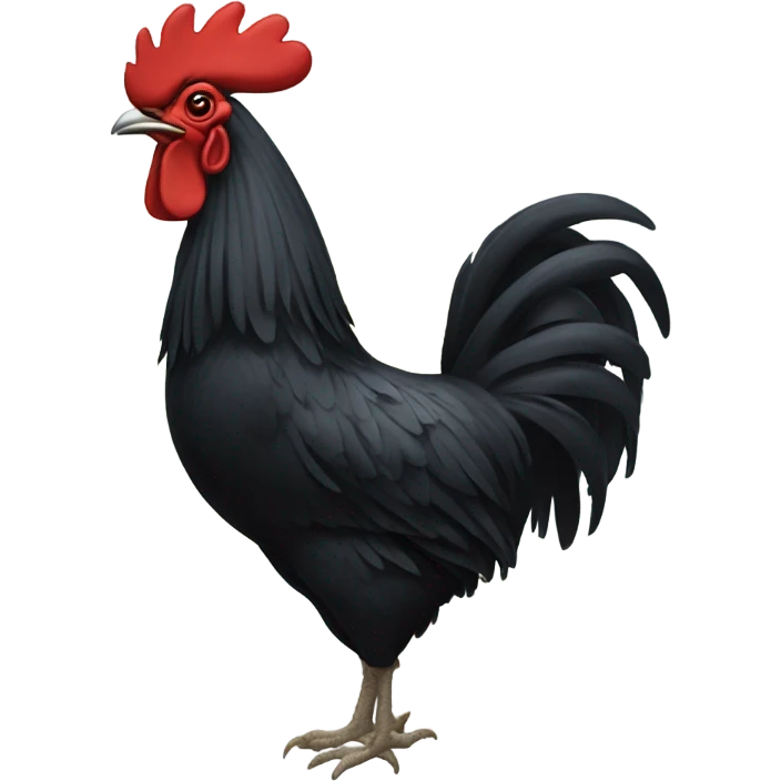 Black rooster emoji