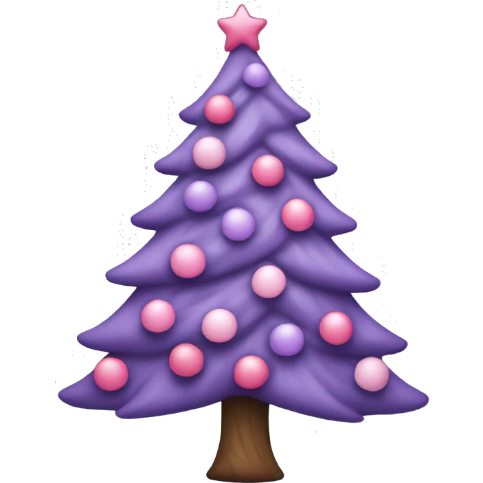 Christmas tree  pastel purple and pink emoji