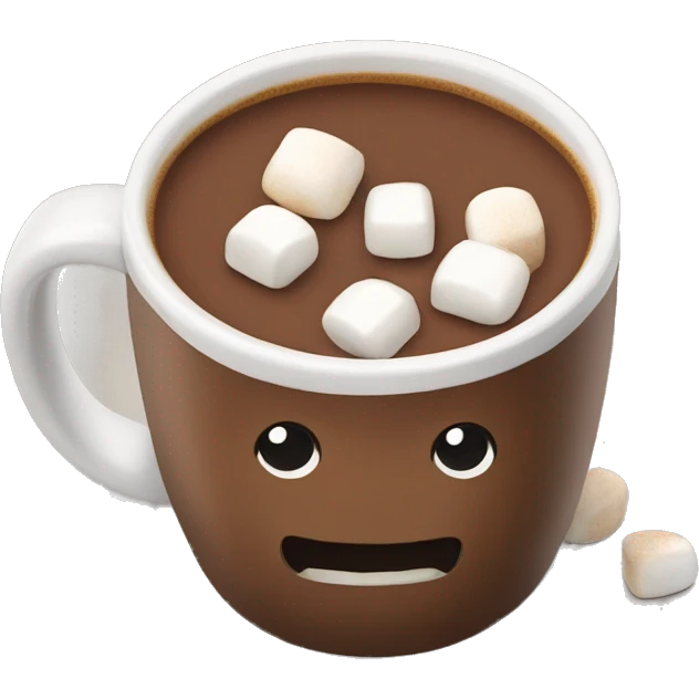hot choclote with marshmallows  emoji