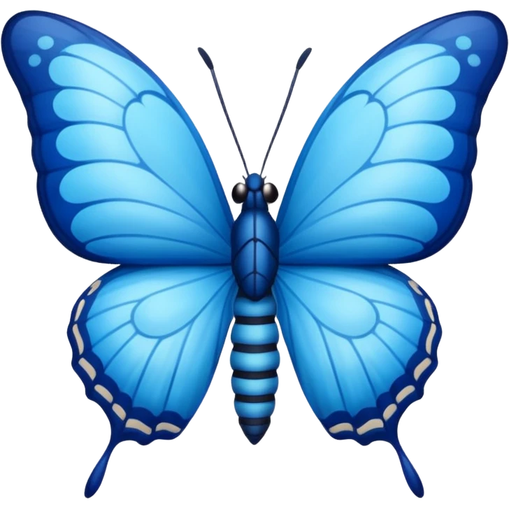 blue butterfly larva emoji