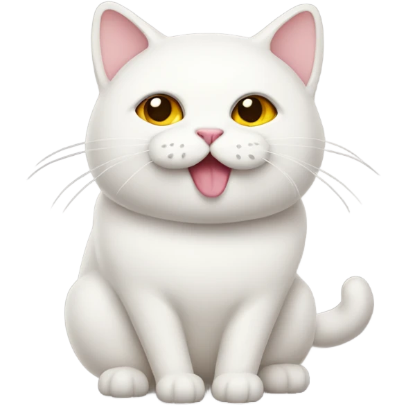 Marshmallow made into a cat emoji