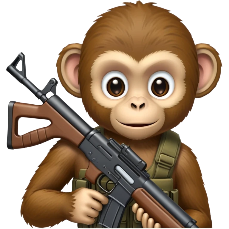 Обезьяна с автоматом  emoji