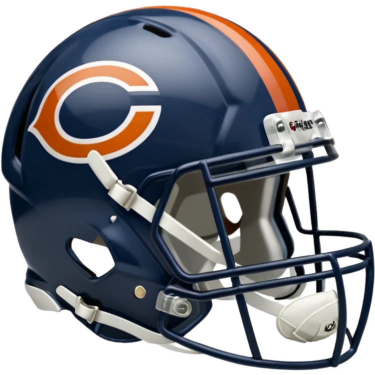 Washington commanders, football helmet facing Chicago Bears football helmet emoji