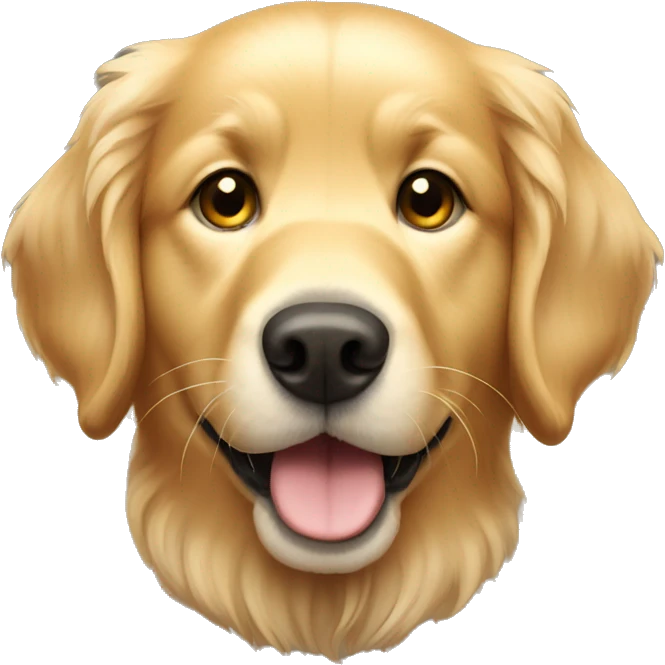 Golden retriever with light fur emoji