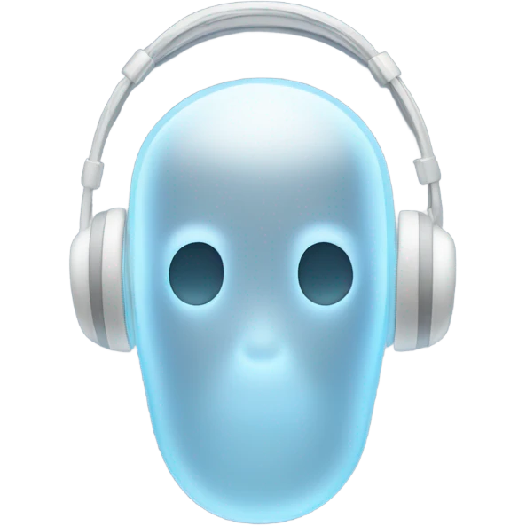 Ghost with headset emoji