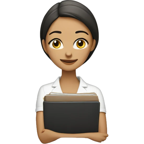 woman looks at the schedul emoji