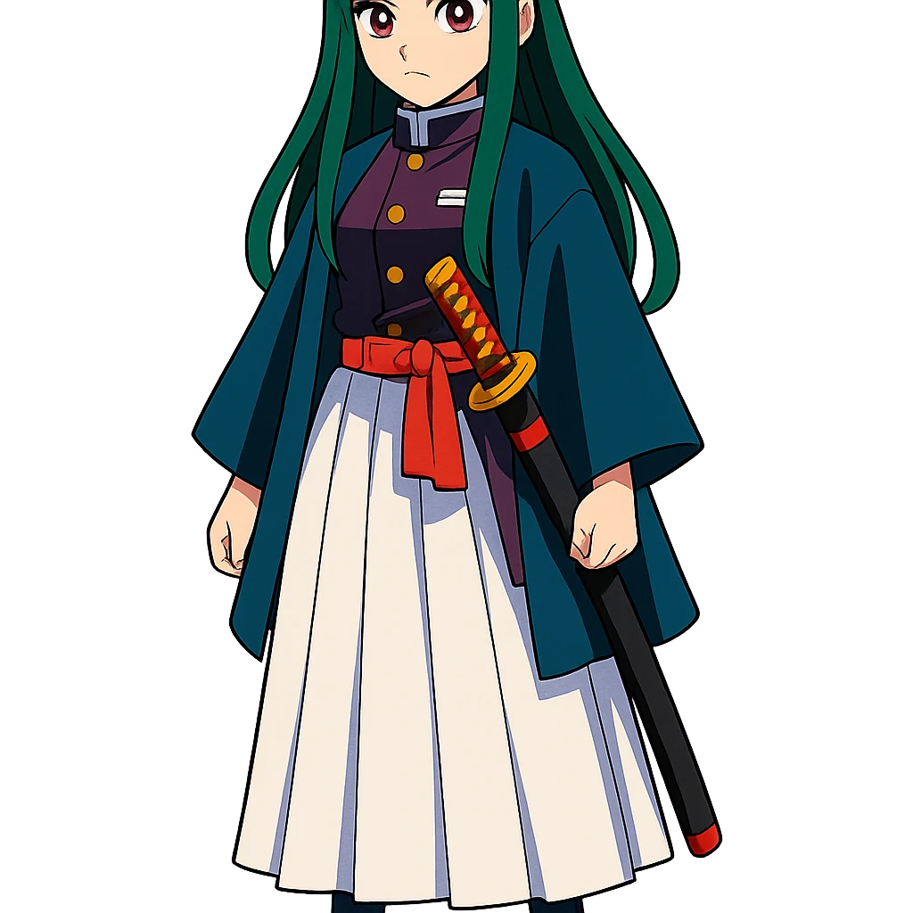 Tsuguko from Demon Slayer, anime style, full body, vibrant colors emoji