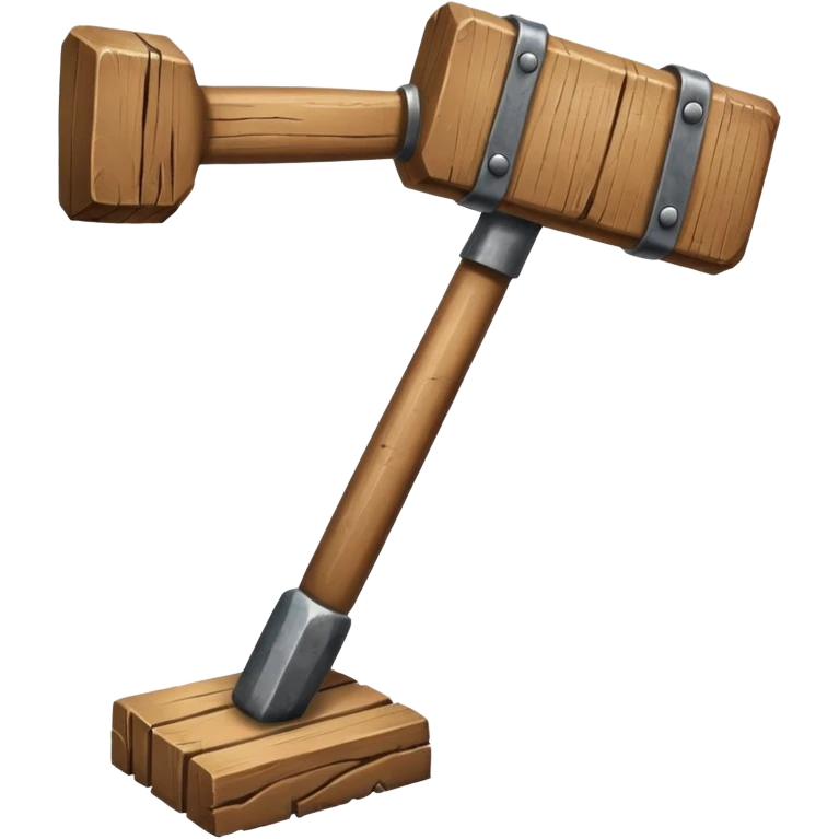 Banhammer with sign BAN! emoji